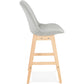 Barhocker QOOP MINI - Grau - Stoff - Holz