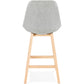 Barhocker QOOP MINI - Grau - Stoff - Holz