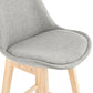 Barhocker QOOP MINI - Grau - Stoff - Holz