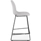 Barhocker COOPER MINI - hellgrau - Stoff