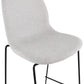 Barhocker COOPER MINI - hellgrau - Stoff