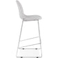 Bar stool PABLO - light gray - fabric