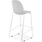 Bar stool PABLO - light gray - fabric