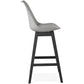 Barhocker APRIL – grau – Kunststoff