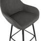 Bar stool RITA - dark gray - imitation leather