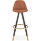 Barhocker BRUCE - braun - Stoff