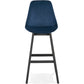 Barhocker BASIL - blau - Stoff