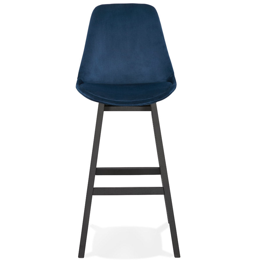 Bar stool BASIL - blue - fabric