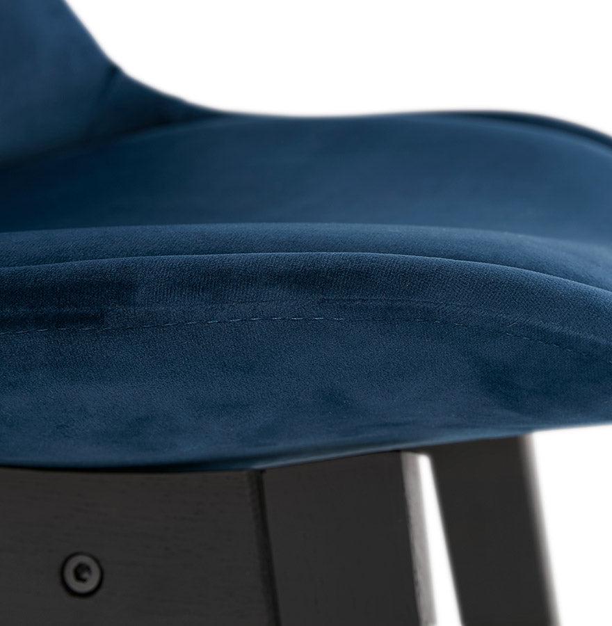 Bar stool BASIL - blue - fabric