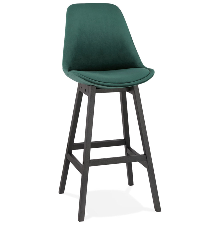 Bar stool BASIL - green - fabric