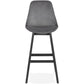 Barhocker BASIL - grau - Stoff
