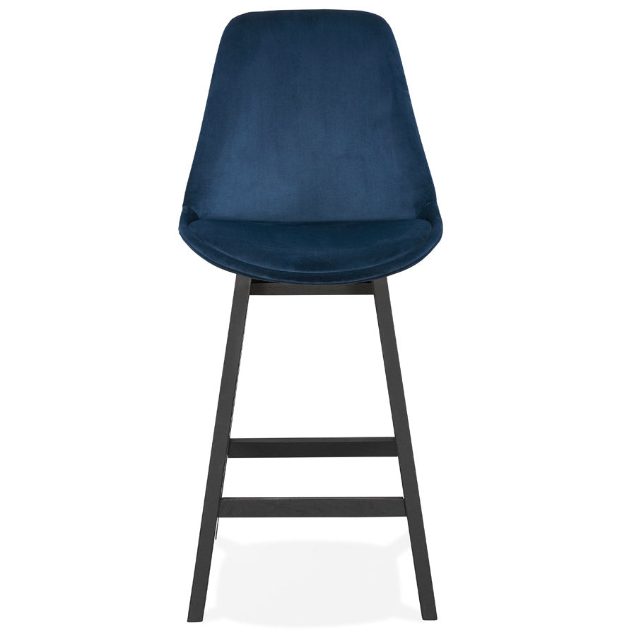 Bar stool BASIL MINI - blue - fabric