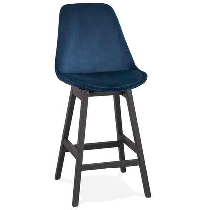 Bar stool BASIL MINI - blue - fabric