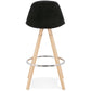 Barkruk FRANKY MINI - zwart - stof - hout