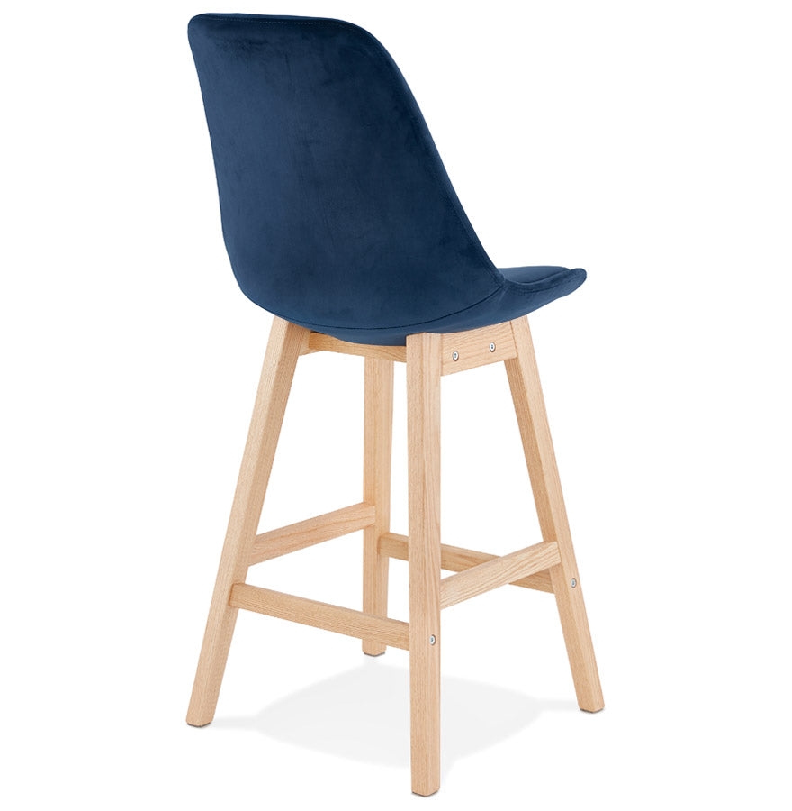 Bar stool BASIL MINI - blue - fabric