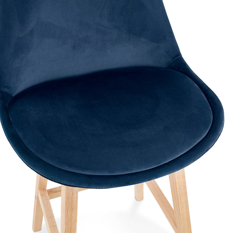 Bar stool BASIL MINI - blue - fabric