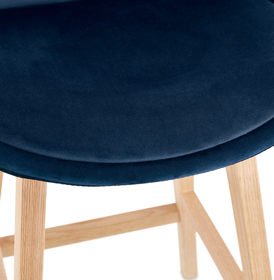 Bar stool BASIL MINI - blue - fabric