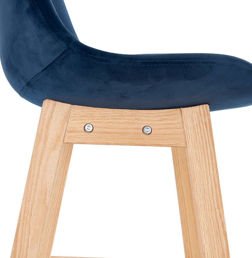 Bar stool BASIL MINI - blue - fabric