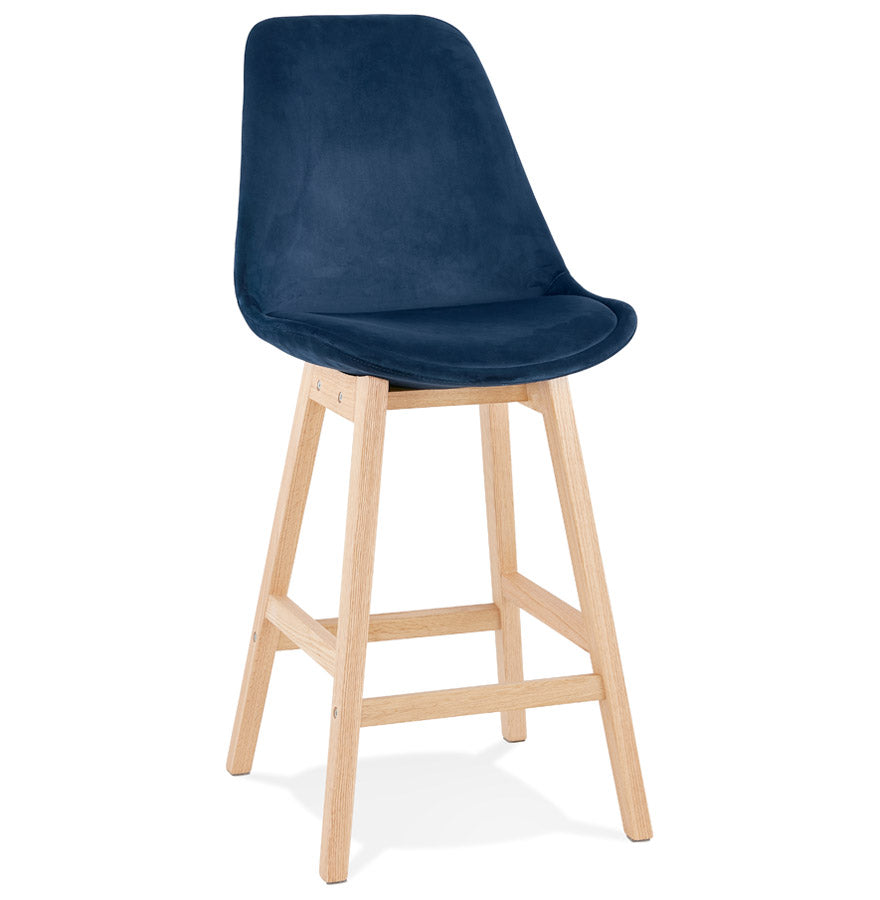 Bar stool BASIL MINI - blue - fabric