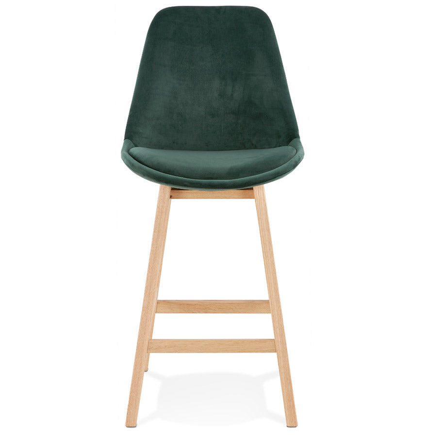 Bar stool BASIL MINI - green - fabric