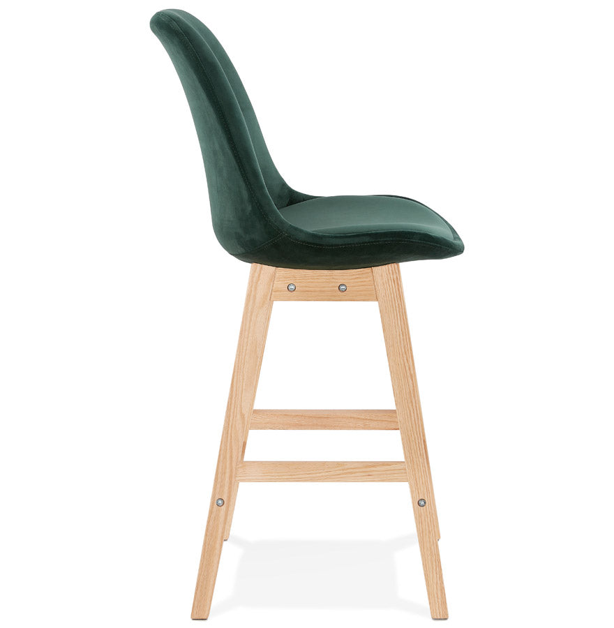 Bar stool BASIL MINI - green - fabric