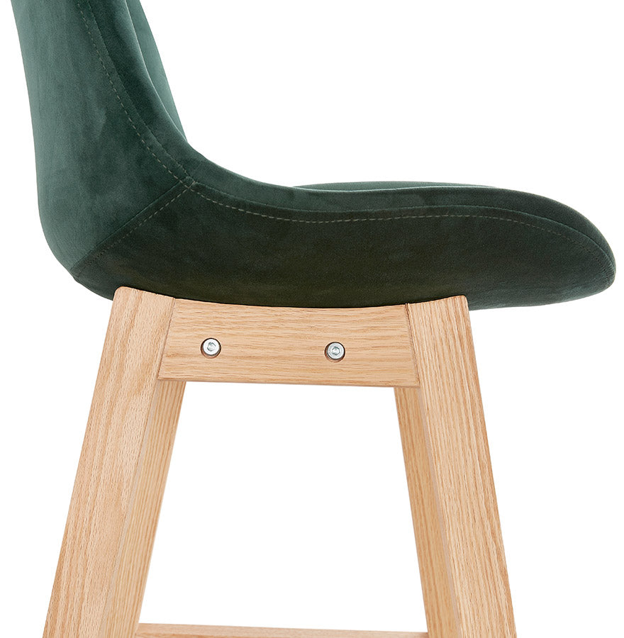 Bar stool BASIL MINI - green - fabric