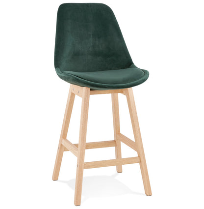 Bar stool BASIL MINI - green - fabric