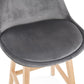 Barhocker BASIL MINI - grau - Stoff