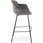 Barhocker FIDEL - grau - Stoff