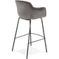 Barhocker FIDEL - grau - Stoff
