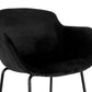 Barhocker FIDEL - schwarz - Stoff