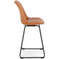 Barhocker CEDRIC MINI – braun – Stoff