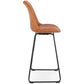 Barhocker CEDRIC – braun – Stoff