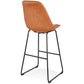 Barhocker CEDRIC – braun – Stoff