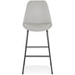 Barhocker BROZA - grau - Stoff