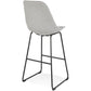Barhocker BROZA - grau - Stoff