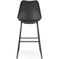 Barhocker PAUL - schwarz - Stoff
