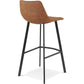 Barhocker OUFTI - braun - Stoff