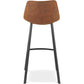 Barhocker OUFTI - braun - Stoff