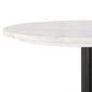 Bar table DIVIN - white marble - metal