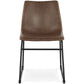 Chair BIFF - brown - imitation leather