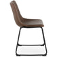 Chair BIFF - brown - imitation leather