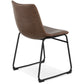 Chair BIFF - brown - imitation leather