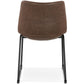 Chair BIFF - brown - imitation leather