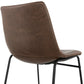 Chair BIFF - brown - imitation leather