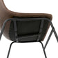 Chair BIFF - brown - imitation leather