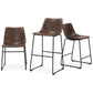 Chair BIFF - brown - imitation leather