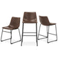 Chair BIFF - brown - imitation leather