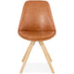 Chair STEVE - brown - imitation leather