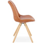 Chair STEVE - brown - imitation leather